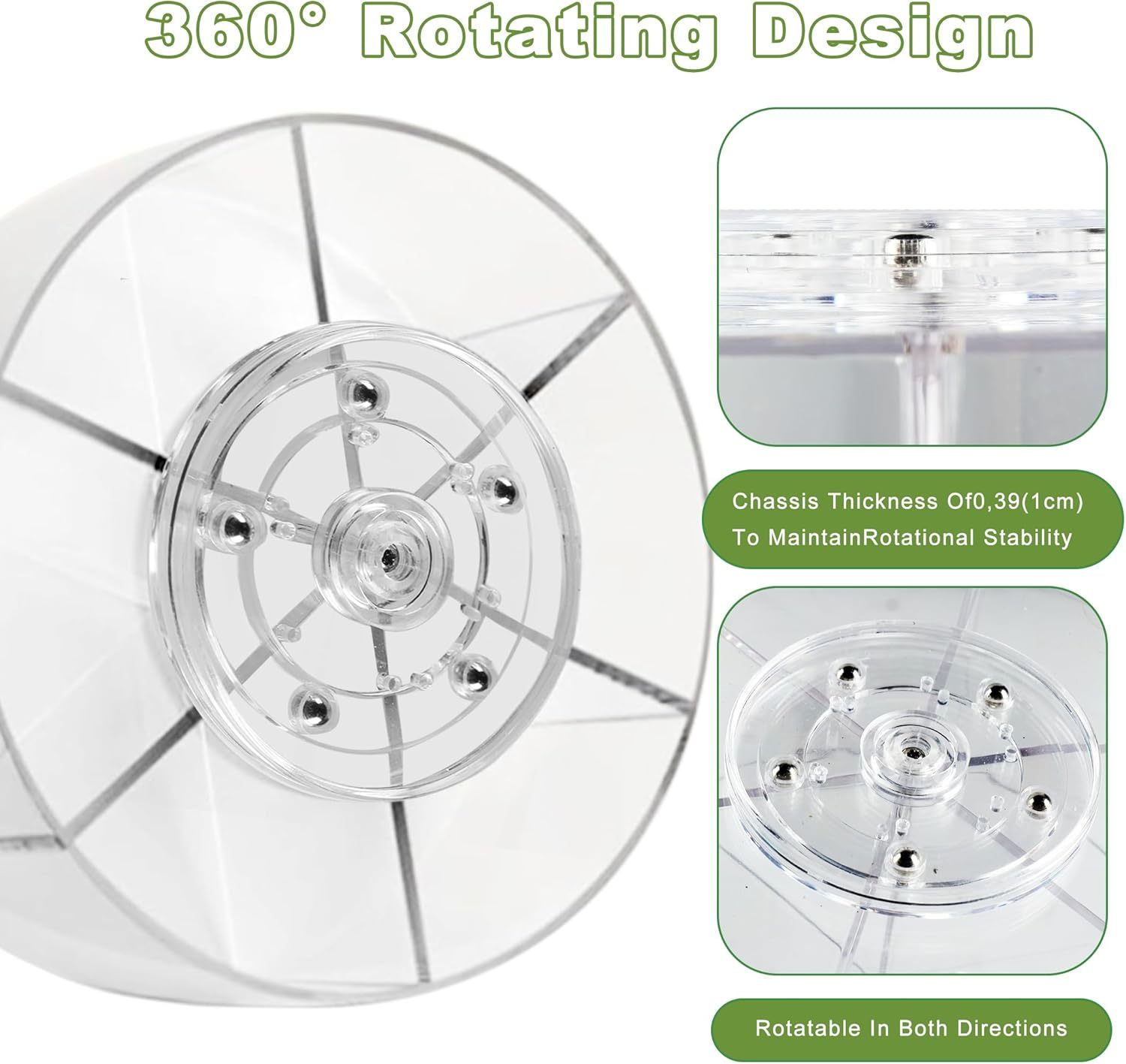 360-Degree Rotating Clear Acrylic Desk Organizer for Home 4