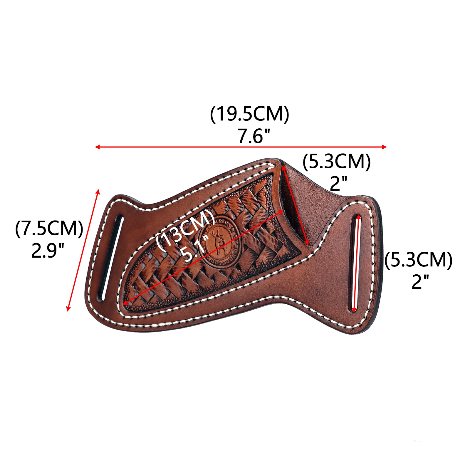 Tourbon Leder Messer Scheide Werkzeug Feste Klinge Beutel 3