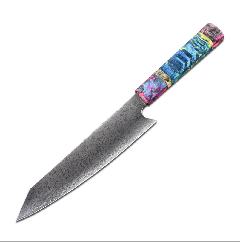 8 Inch Damascus Chef Knife Cut Japanese Fish 2