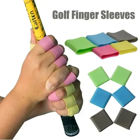 8PCS Silikon Golf Finger Ärmeln Nicht-Slip Sport Band