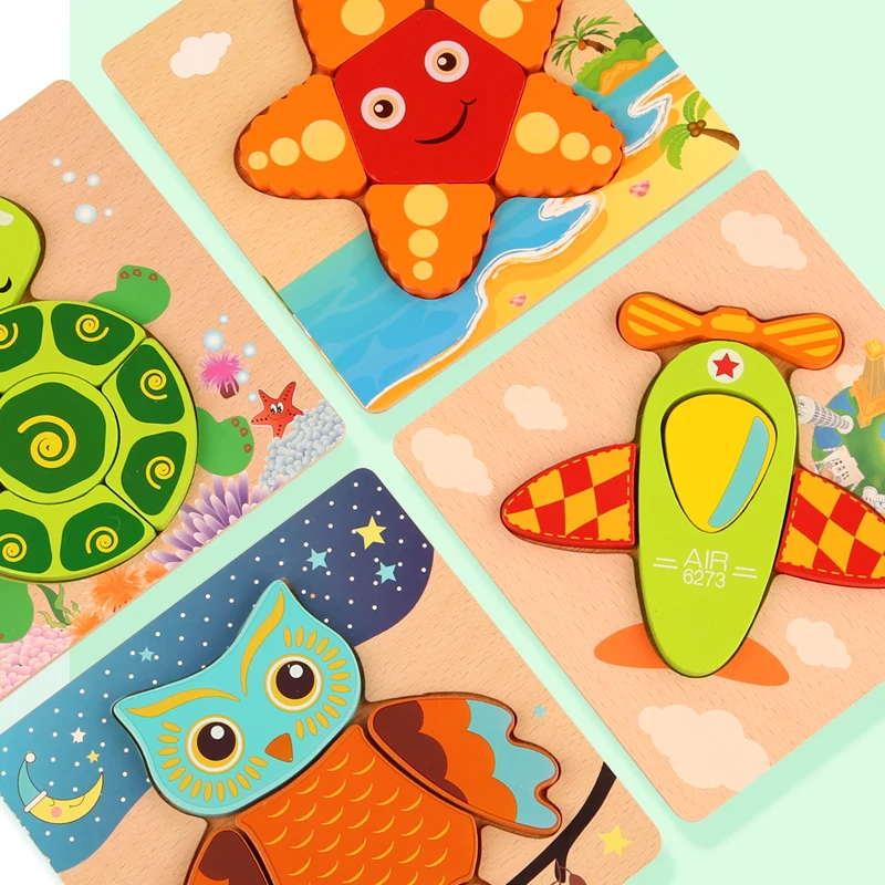 Wooden 3D Animal and Vehicle Puzzle 2