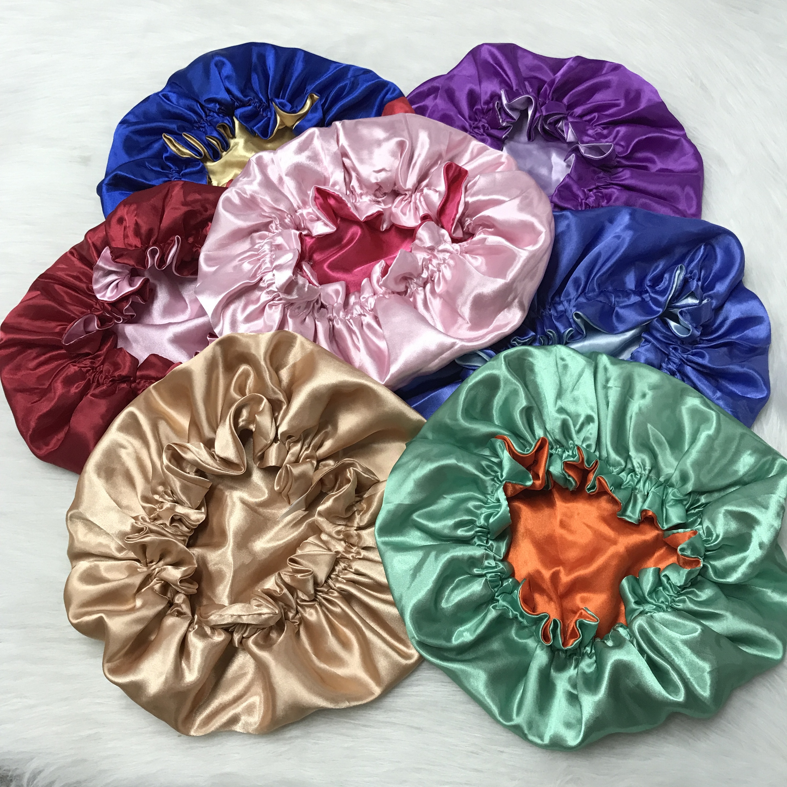 Double-Sided Silk Satin Sleep Bonnet 2