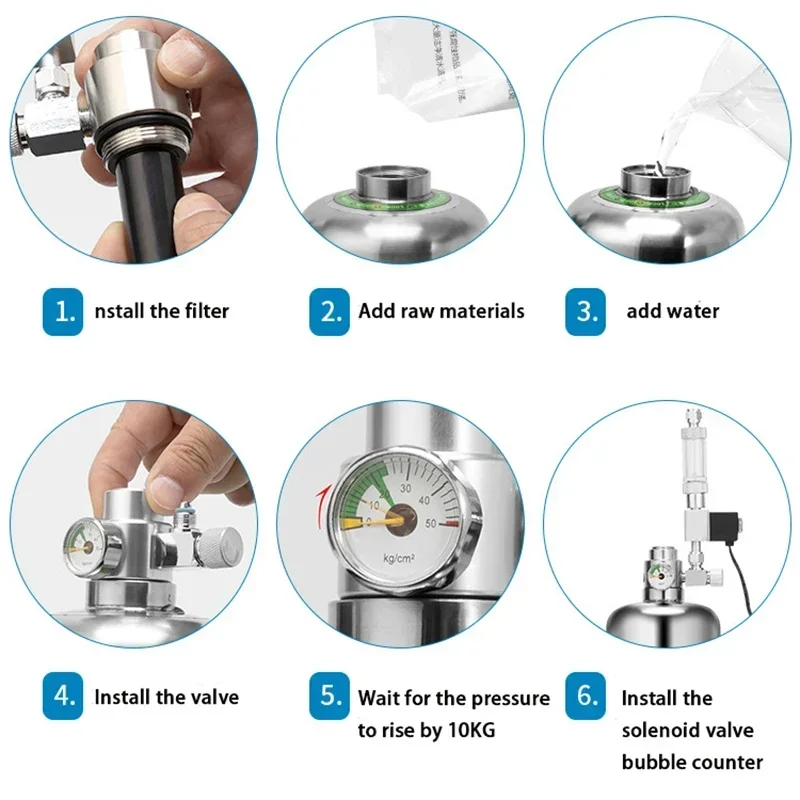 Stainless Steel CO2 Generator Kit for Aquariums 4