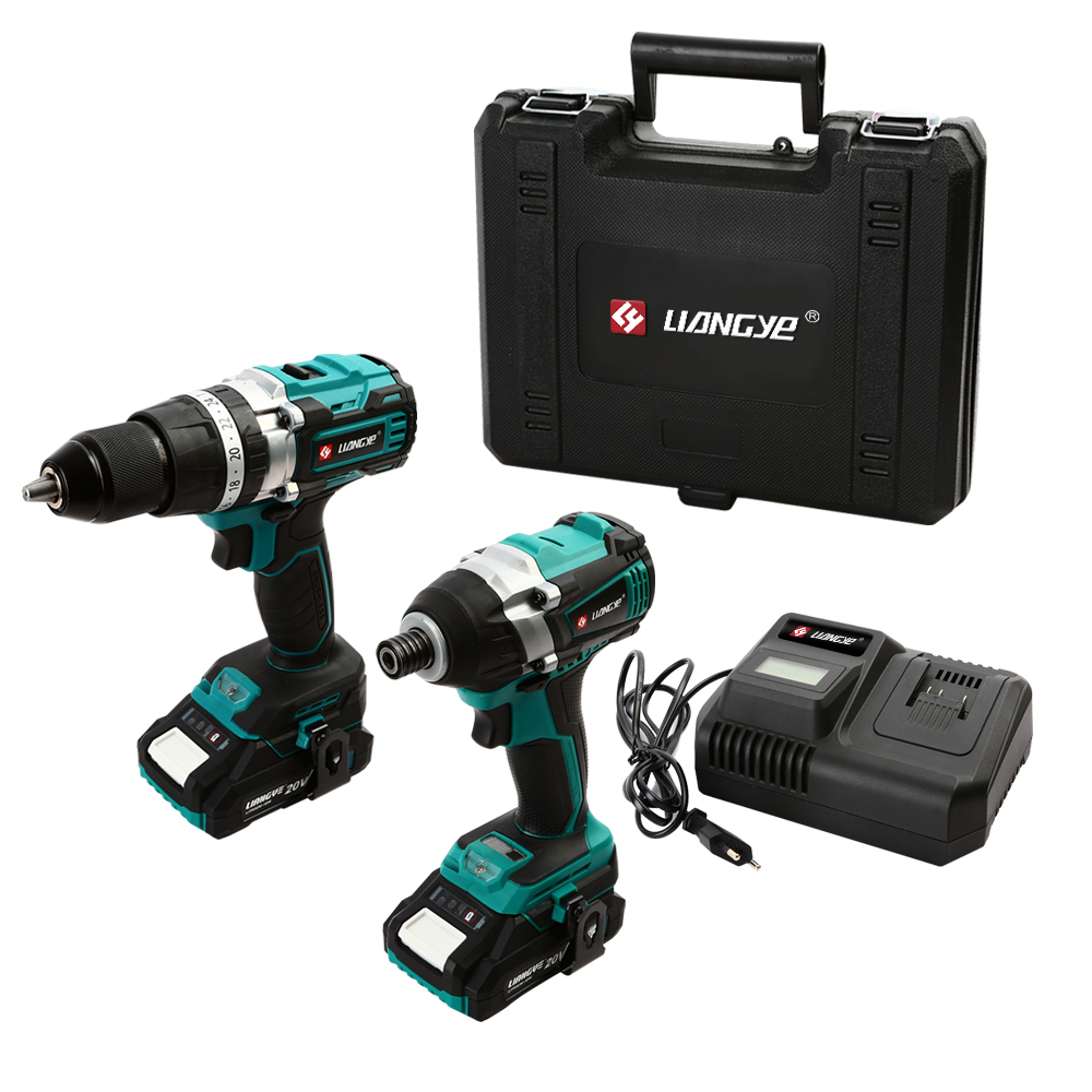 Professional Cordless Drill Driver Set With Lithium Batteries