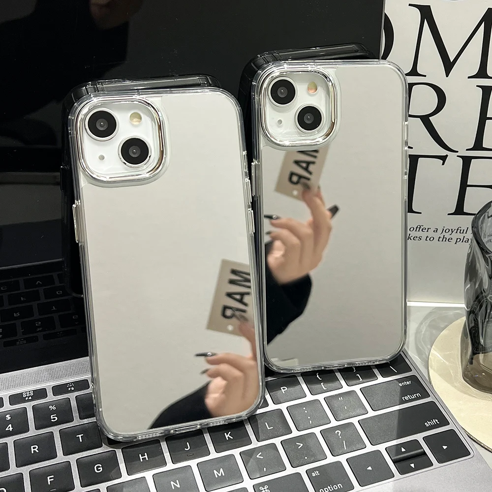 Luxuriöse Acryl-Make-up-Spiegel-Handyhülle für iPhone 17 Pro Max 16