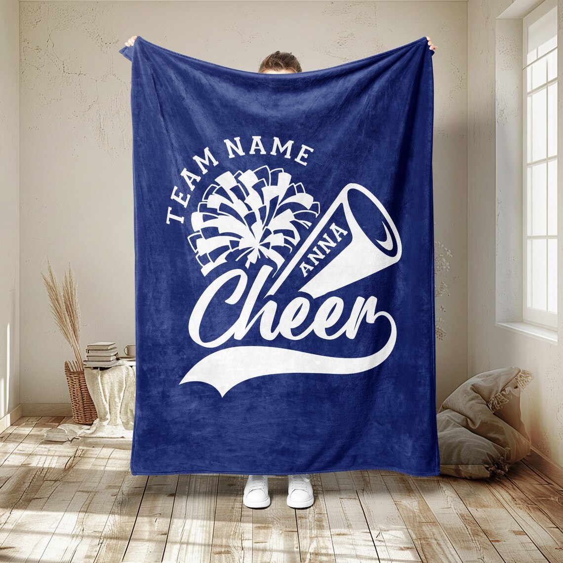 Cheerleading Sherpa Fleece Throw Blanket 4