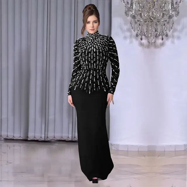 Pailletten-Maxikleid 2