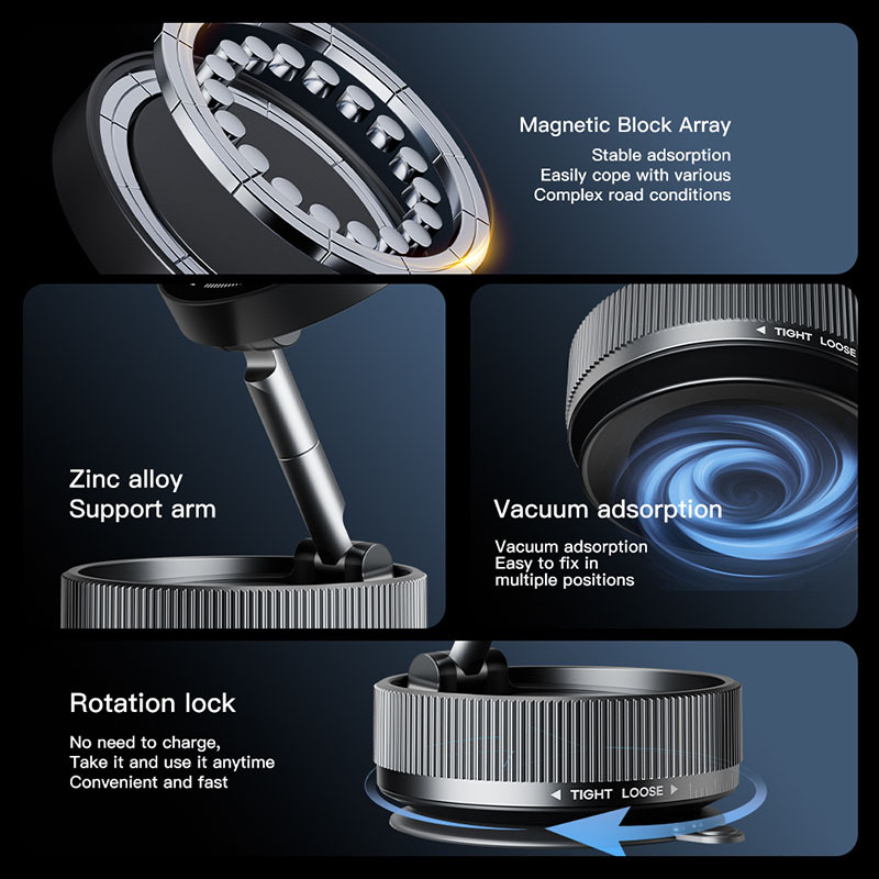 Magnetic Vacuum Phone Holder for Desktop 4