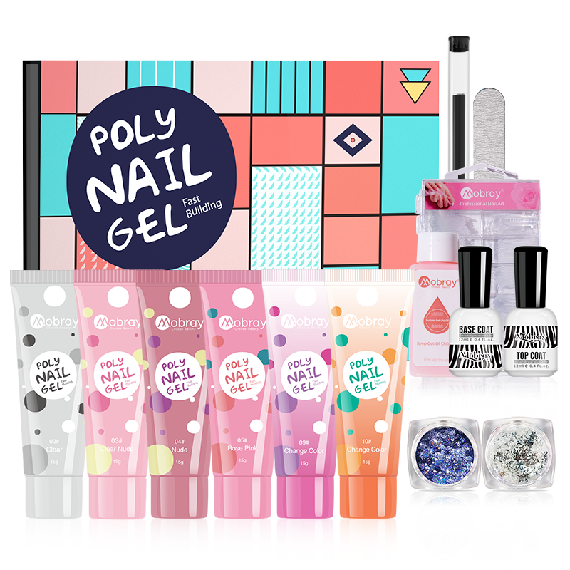 MOBRAY Poly Gel Nail Kit for Home 6