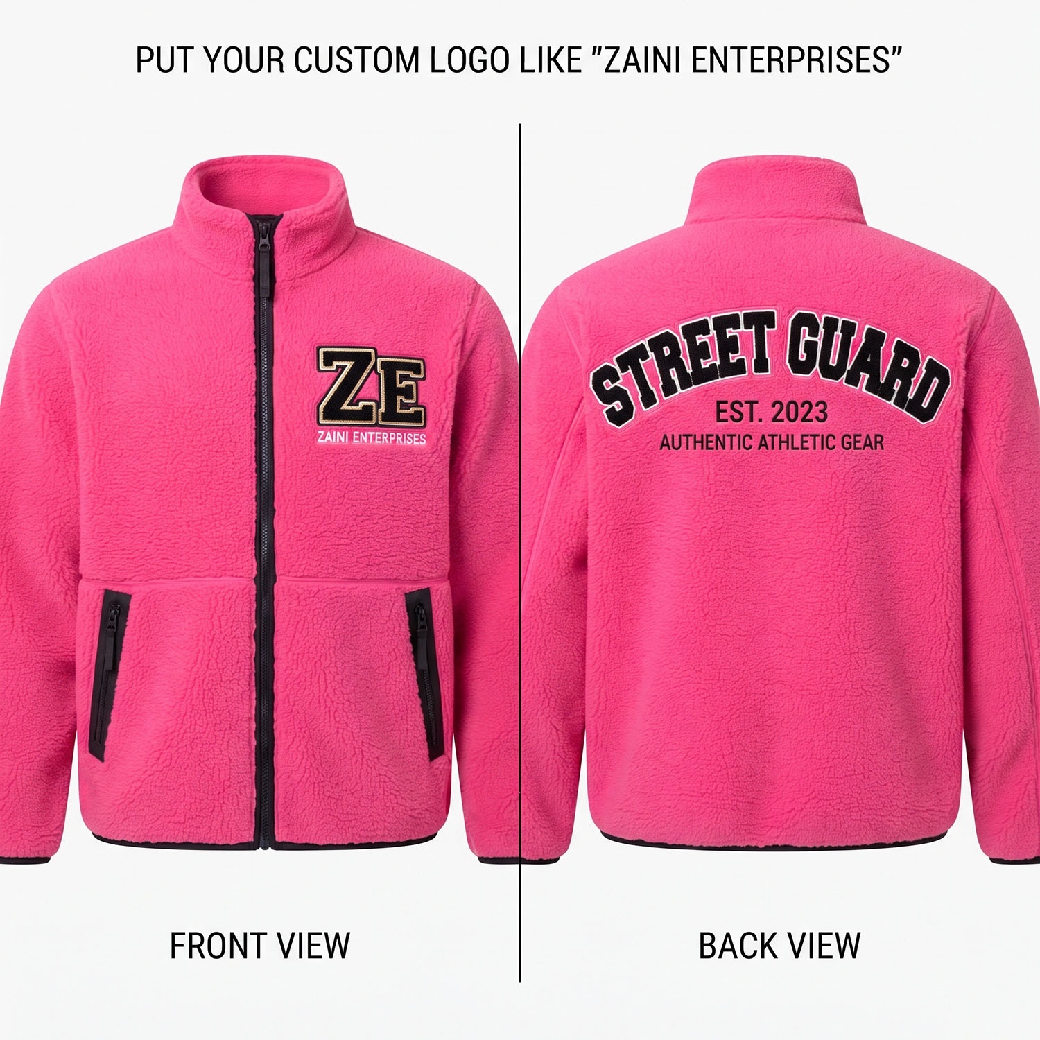 Lightweight 240g Two-Tone Fleece Jacket
