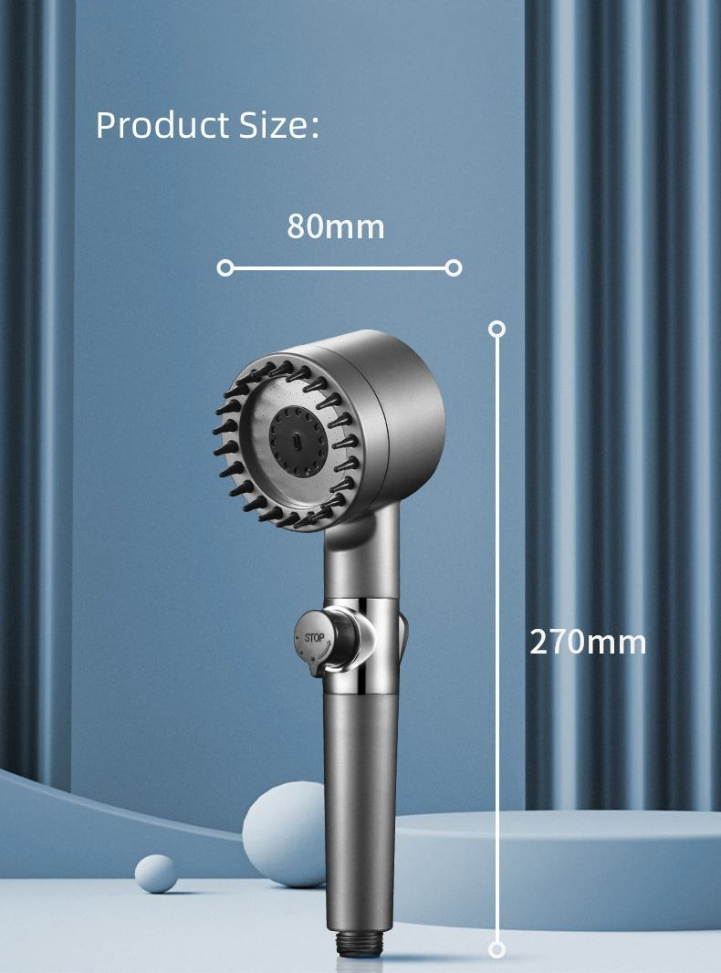 High-Pressure Handheld Shower Head, 3 Modes 3