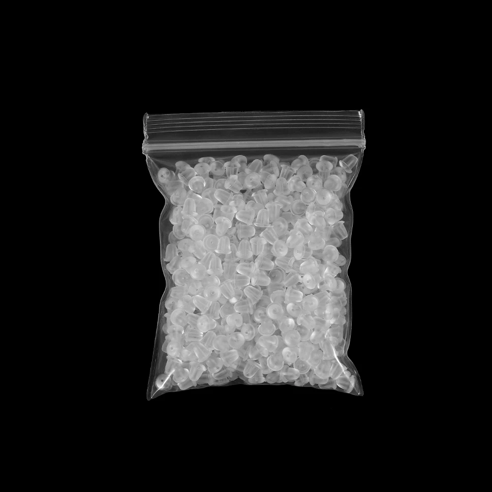 200-1000 Teile los Weiche Silikon Gummi Ohrringe Kugel 3