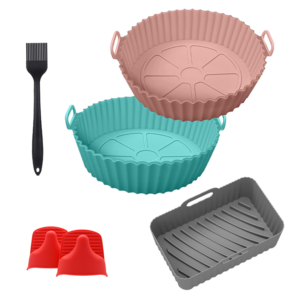 Reusable Silicone Air Fryer Liners Pot Baskets For