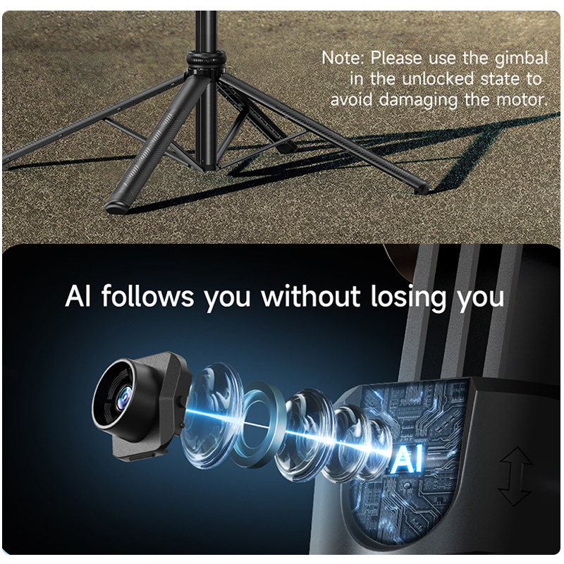 C17 AI Face Tracking Gesture Control 360-degree Adjustable 3