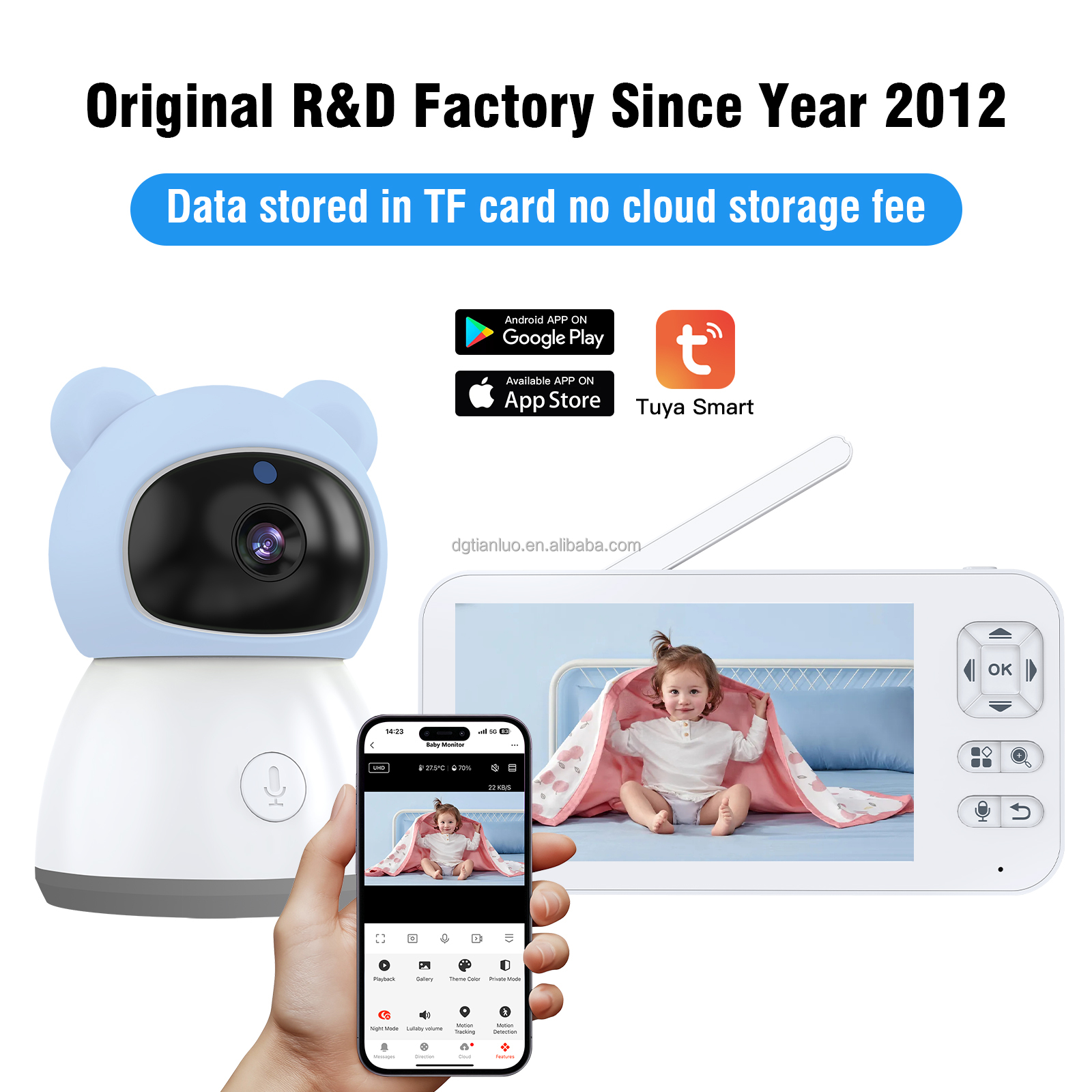 2K Pix Dual Module Smart WiFi Baby Monitor