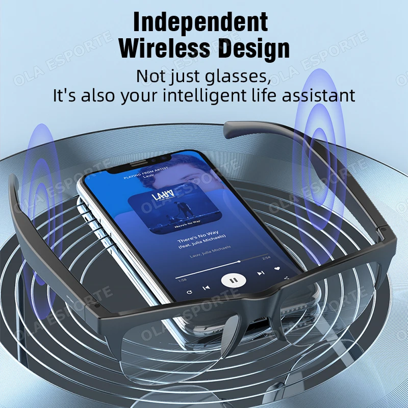Lichtempfindliche Farbwechsel-Smart-Brille Bluetooth Sprachsteuerung Musik UV-Polarisierte Sonnenbrille Kopfhörer-Brille 4
