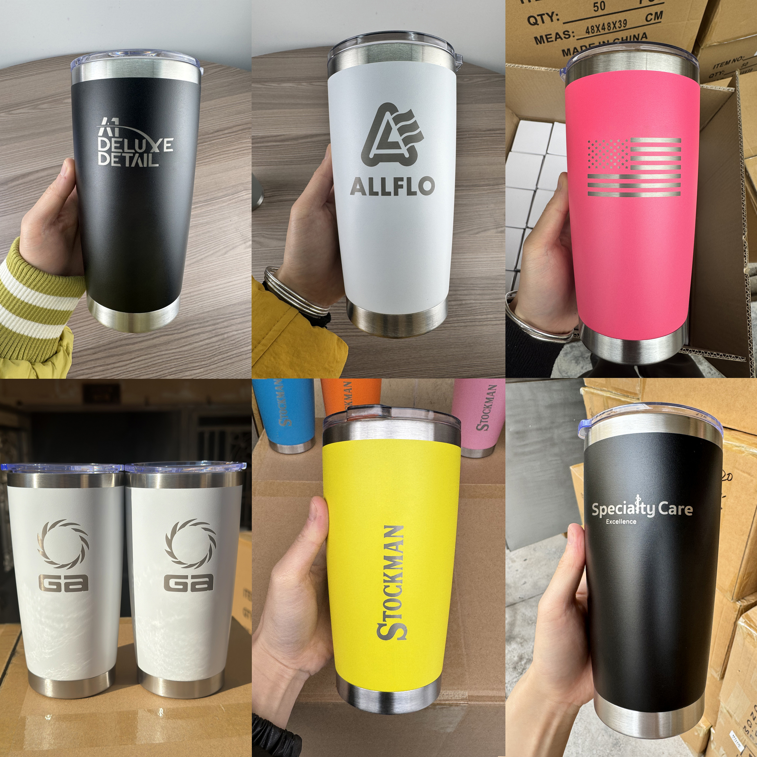 Portable 20oz Original Vasos Powder Coated Coffee Travel 2