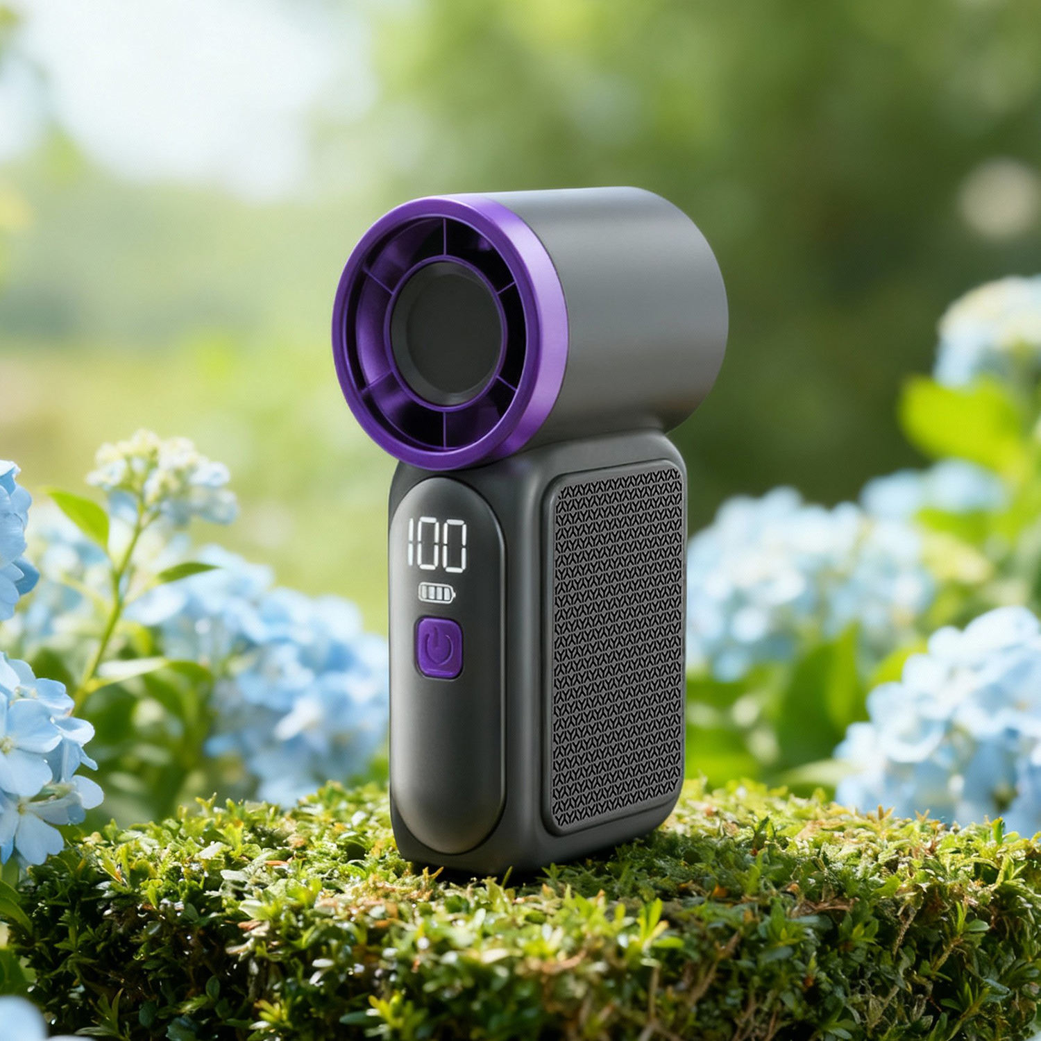 Portable Mini Handheld Cooling Fan Digital Display 2