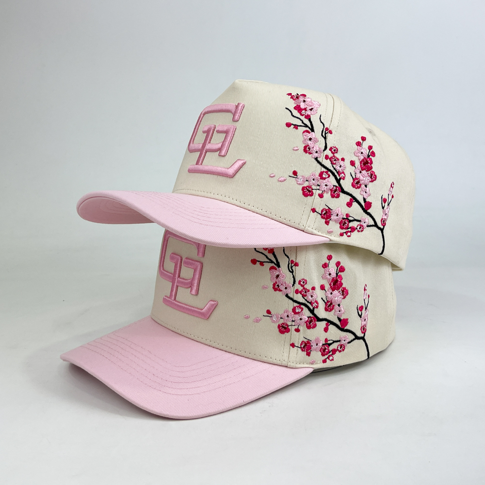 Embroidered 5 Panel Baseball Cap with Letters