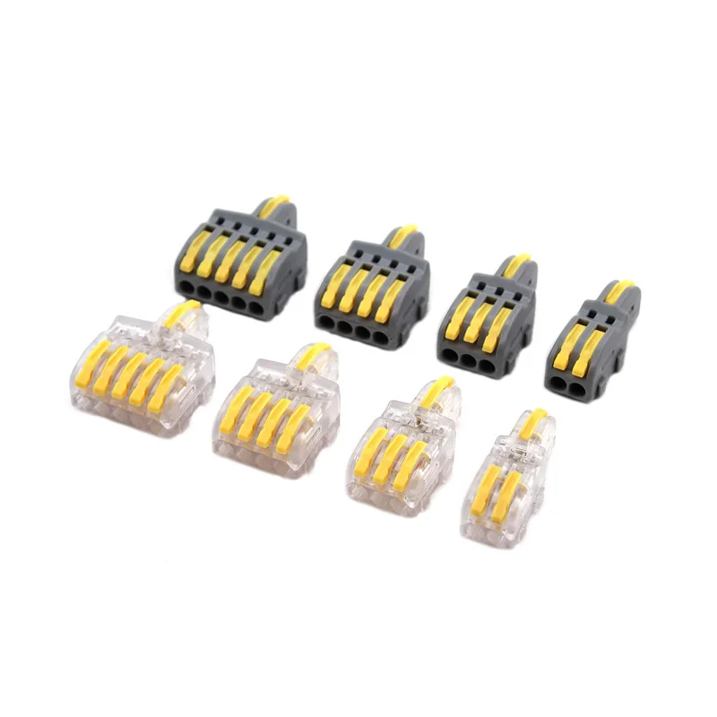Drahtverbinder 1-Eingang Mehrere Ausgänge Elektrischer Splitter Push-in-Klemmenblock Hintern 4