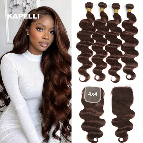 Echthaar-Bundles mit Closure