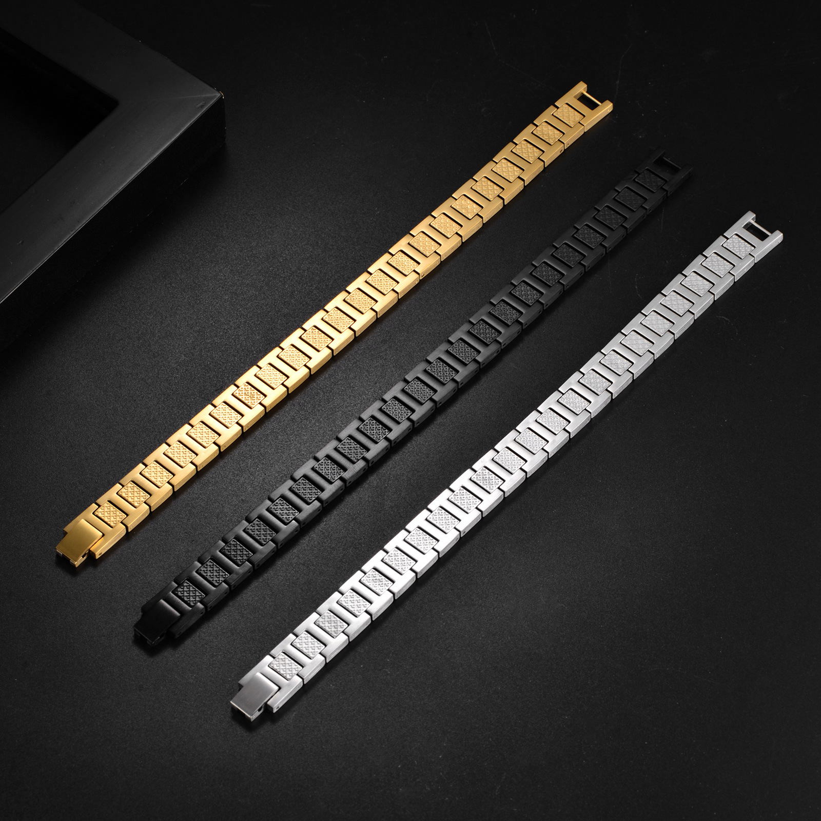 Adjustable 18K Gold Plated Stainless Steel Bracelet 4
