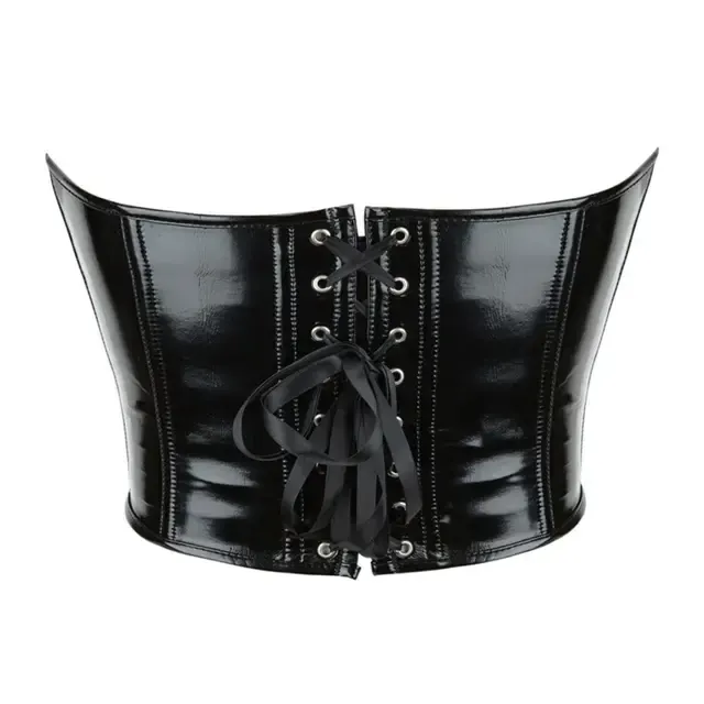 Strapless Leather Corset Top 4