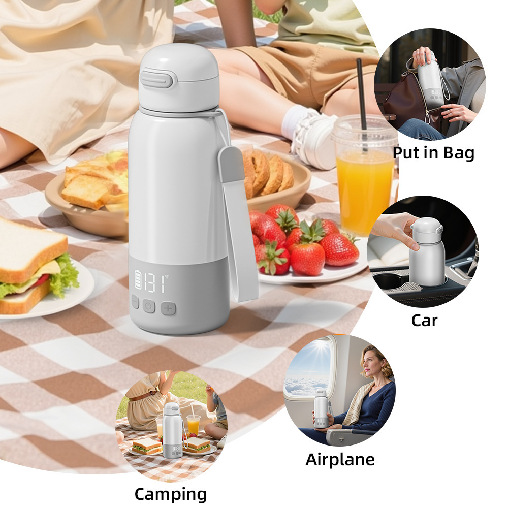 Heated Camping Water Bottle 450ml with Power Bank 4