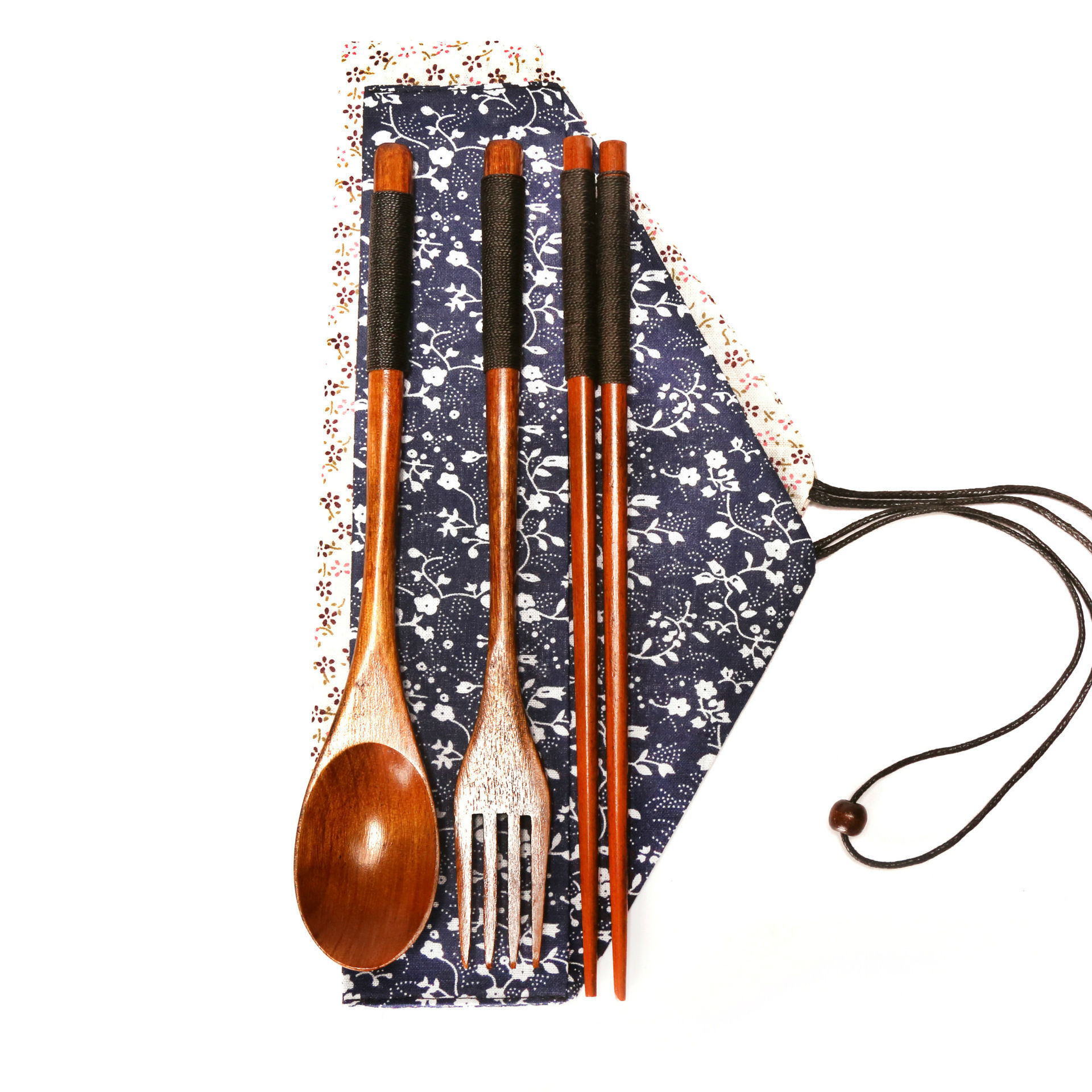 Portable Wooden Camping Cutlery Set 2