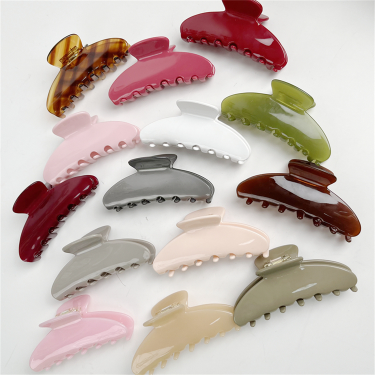 Solid Color Large Acetate Hair Claws Clips Cloud 2