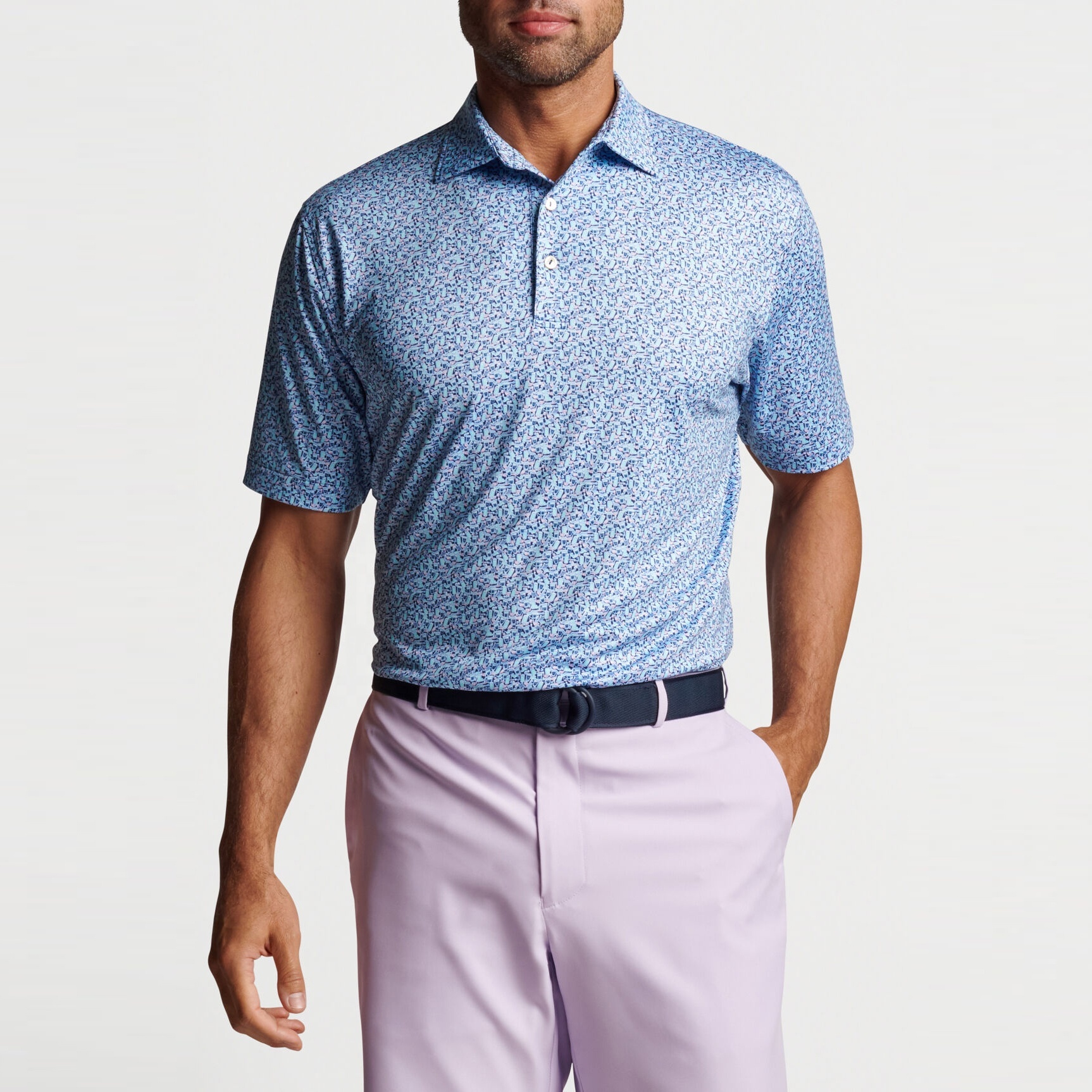 Men's Summer Golf Polo With Full Print 2