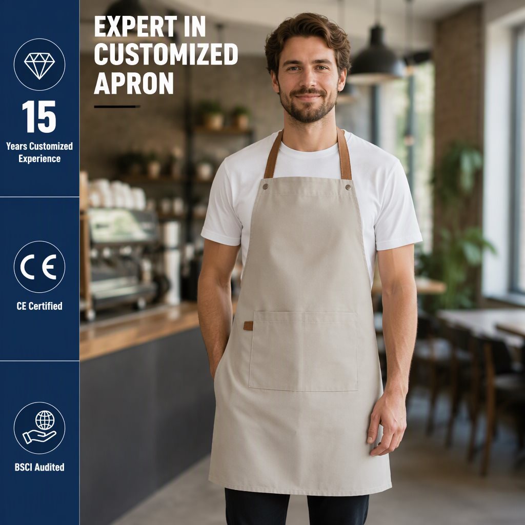Japanische Chef-Schürze aus Polyester-Baumwolle