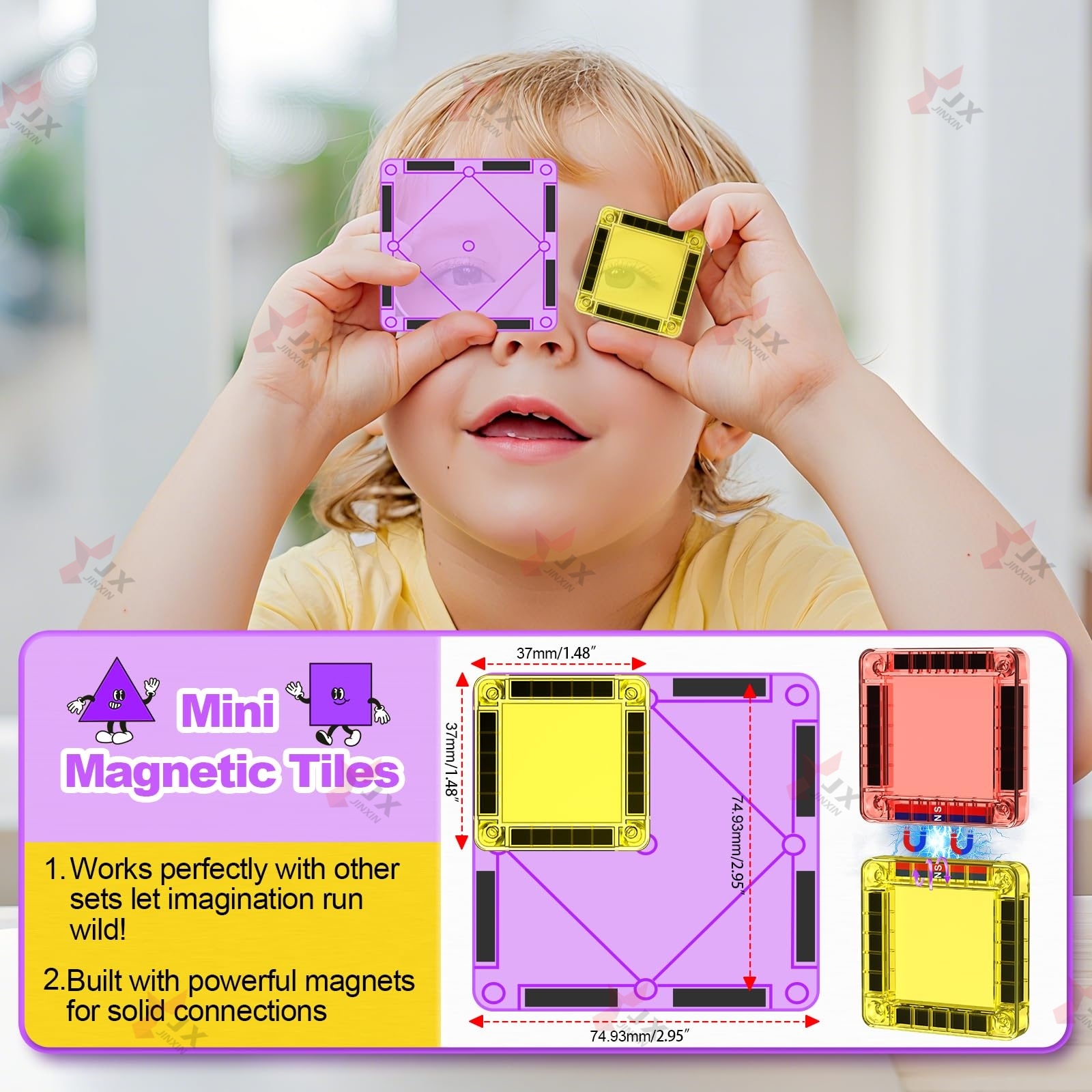 Magnetic Building Blocks Travel Set Tin 2