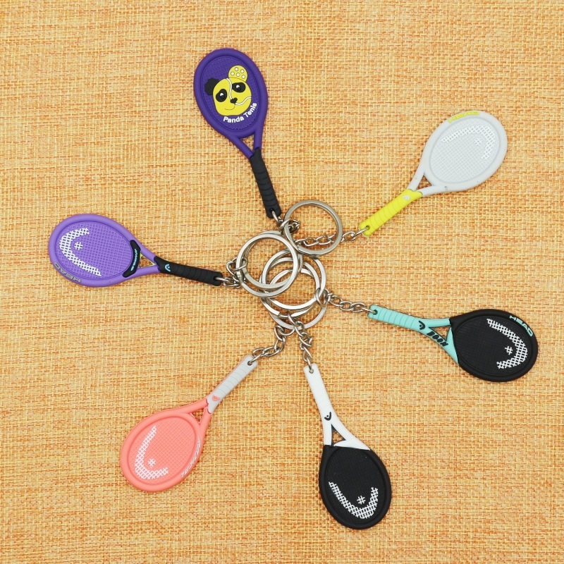 Rubber Padel Racket Keychain Gift 4