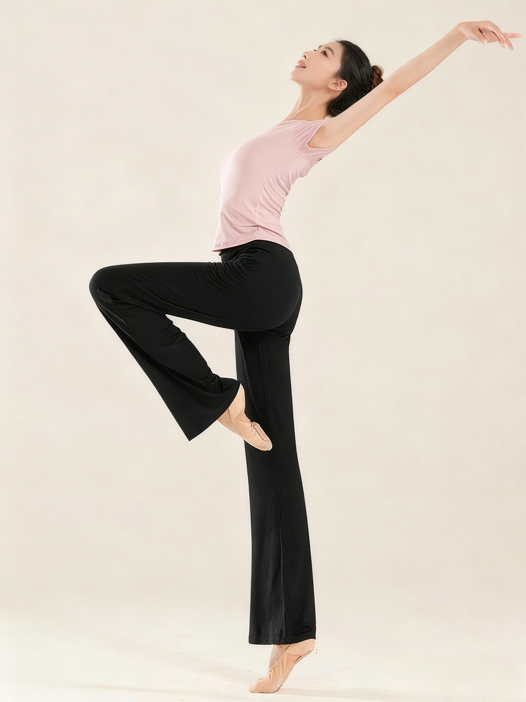Girls High Waist Flare Sports Pants 3