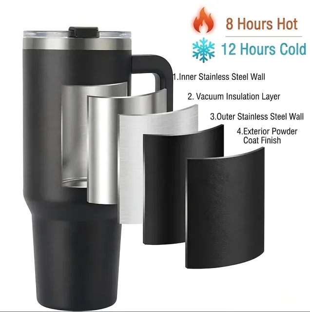 30oz 40oz Tumbler With Straw Stainless Steel Water 2