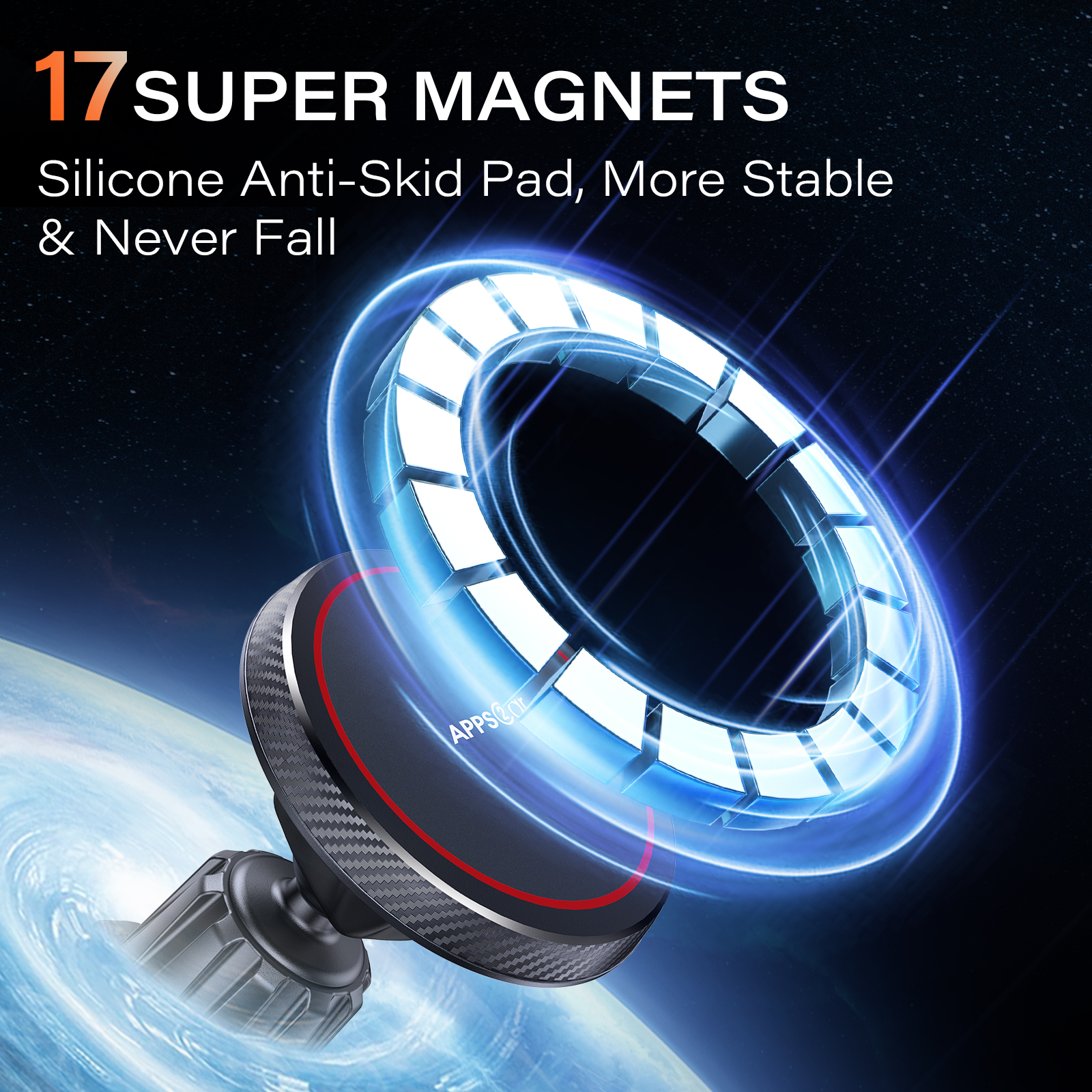 360-Degree Magnetic Car Phone Holder 2