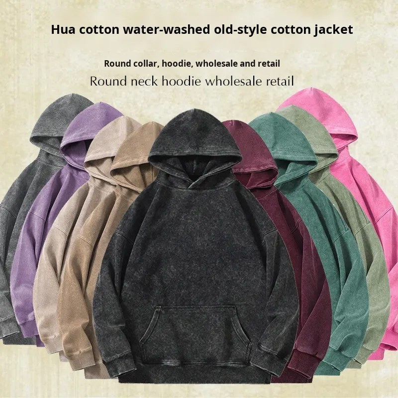 No String Heavyweight Blank Streetwear Oversized Hoodies Acid