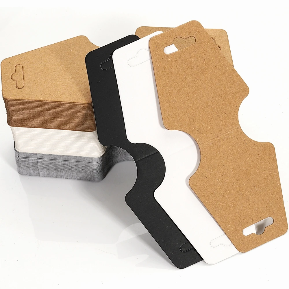50 100 Stück Leere Kraftpapier-Karten für Halsketten Anhänger