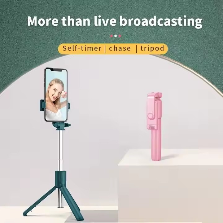 Selfie Stick Wireless BT Foldable Mini Tripod With 2