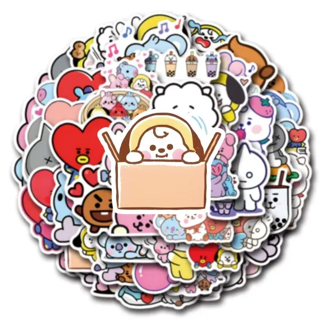 55 Colorful Cartoon Sticker Set 3