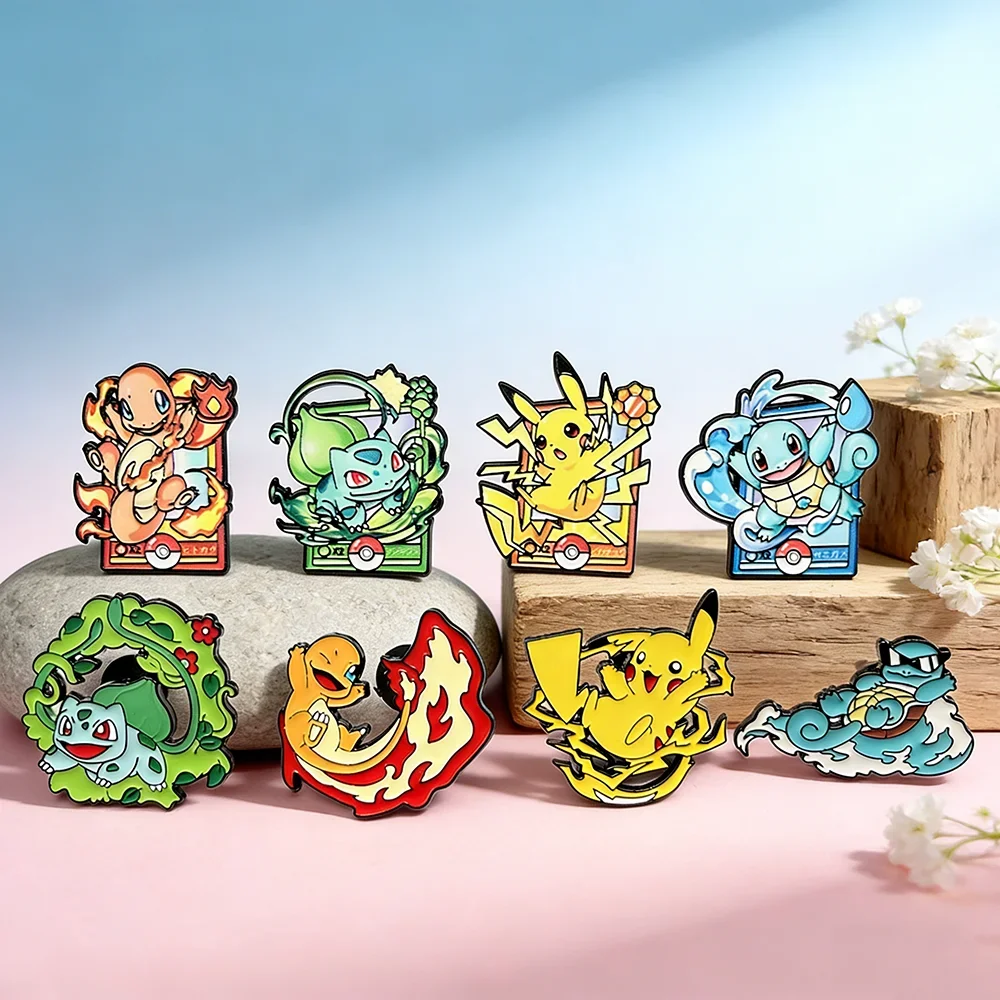 8-teiliges Set mit Niedlichen Anime-Anstecknadeln Emaille-Broschen Metallabzeichen Schmuck 4
