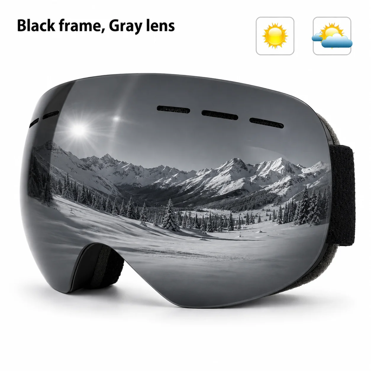 NATFIRE Skibrille Doppelschichten Antibeschlag UV400 Snowboard Schneebrille Schneemobilbrille 4