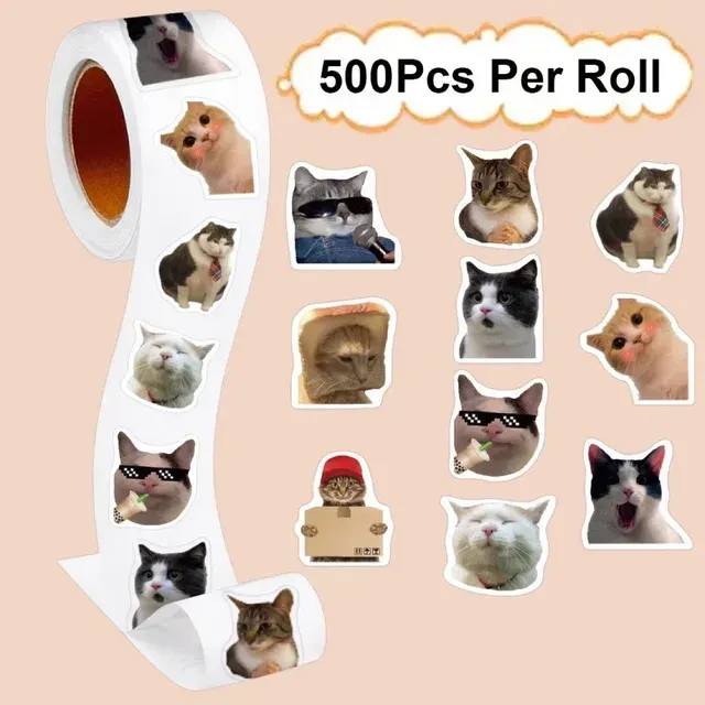 500 Cute Cat Graffiti Stickers 2