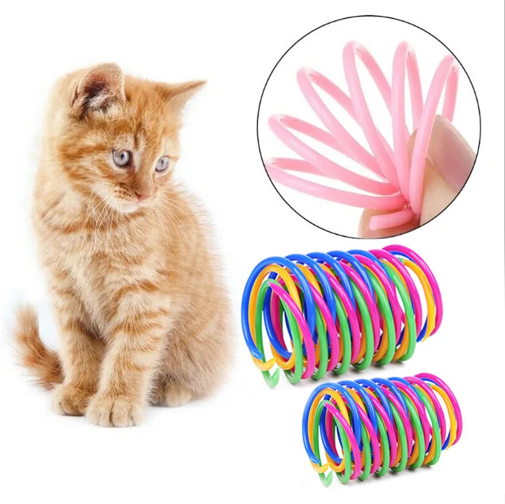 Colorful Feather Spiral Cat Toy 2