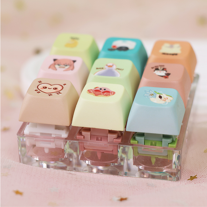 Anime Fidget Clicker Keycap Keychain 3