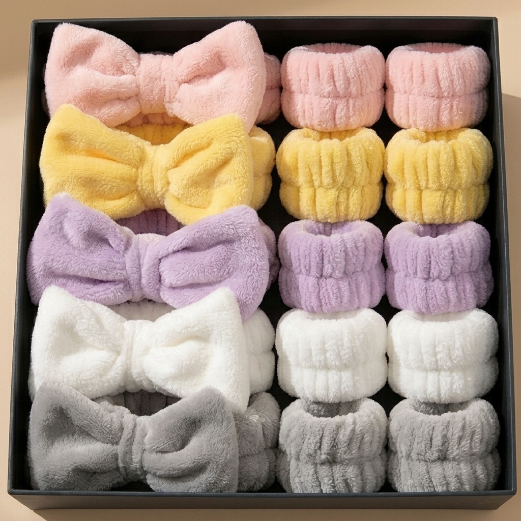 Skincare Spa Headband Washcloth Set