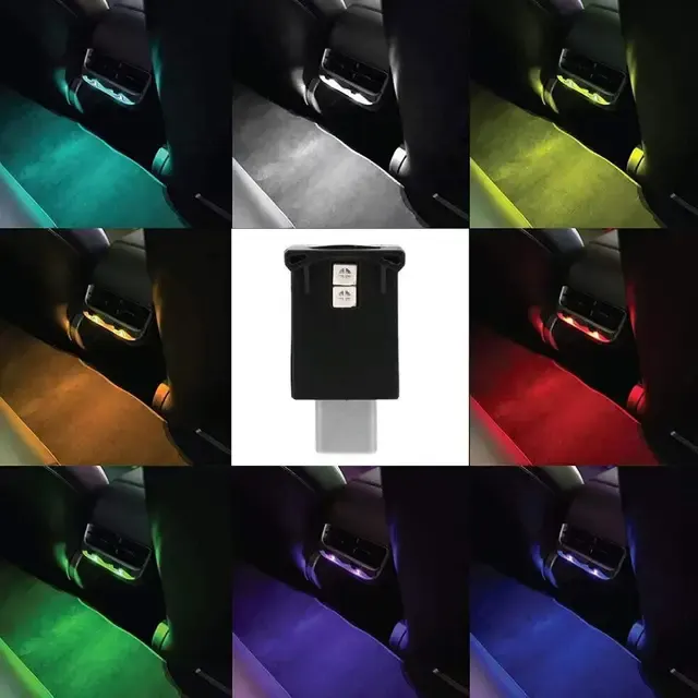 RGB Type-C LED Car Interior Ambient Light 2