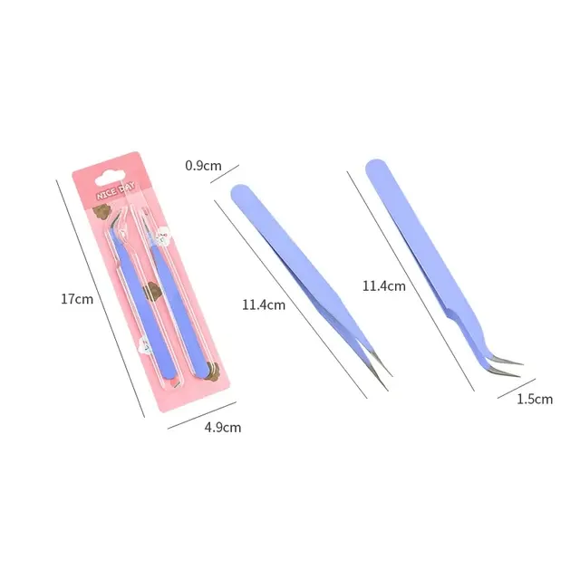Multifunctional Straight and Curved Tweezers Set 1