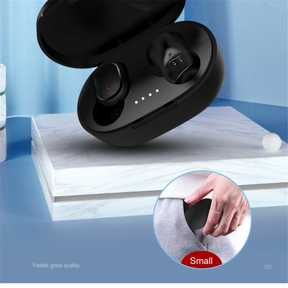 A6S Drahtlose Bluetooth-Kopfhörer mit Touch-Steuerung Sport-Headset LED-Anzeige Stereo-Sound 2